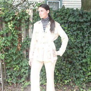 Lauren by Ralph Lauren Silk Linen Trousers